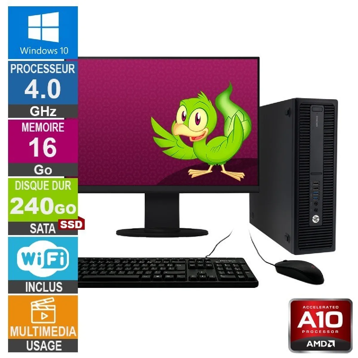 HP 705 G2 SFF A10-8750B Reconditionné - Hewlett-Packard reconditionné disponible sur Rue du Commerce Seconde Vie